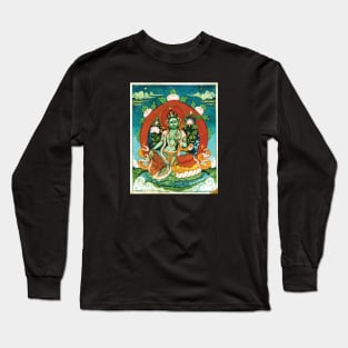 Green Tara Tapestry Long Sleeve T-Shirt